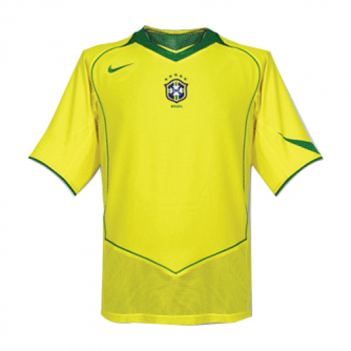 Brazil Ronaldinho #10 Retro Jersey Home 2004