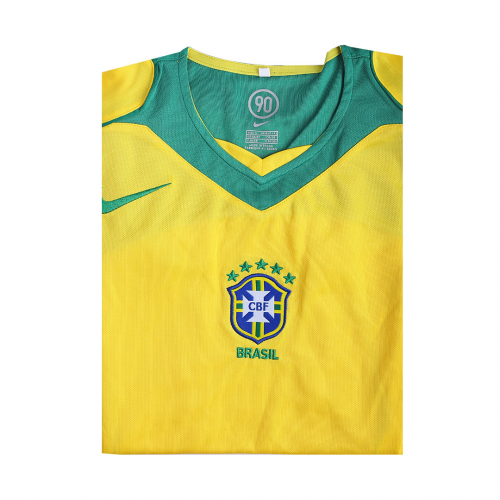 Brazil Ronaldinho #10 Retro Jersey Home 2004