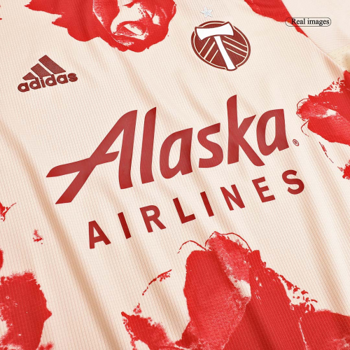 Portland Timbers adidas Youth 2022 Heritage Rose Kit Replica Blank