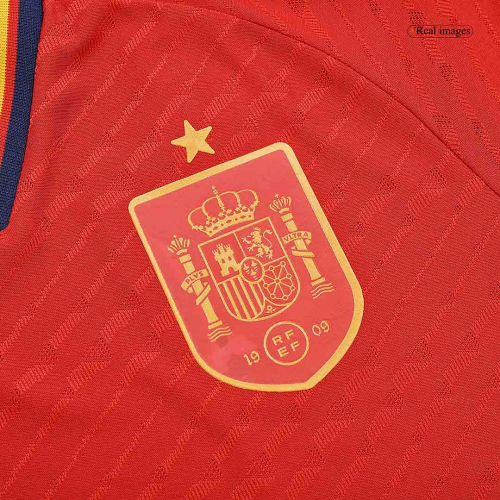 Spain Long Sleeve Jersey Home Player Version World Cup 2022
