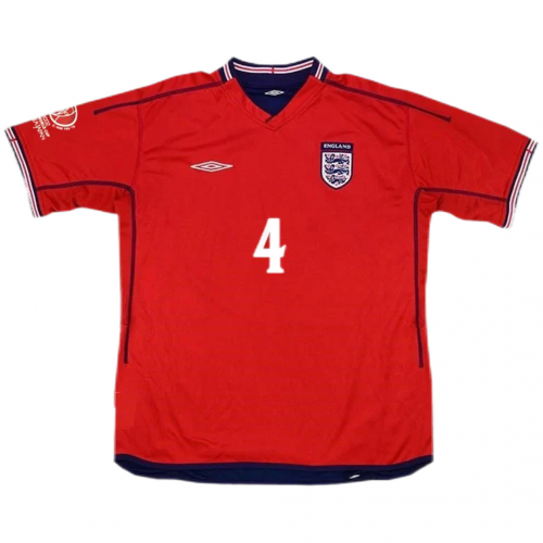 Gerrard #4 England Retro Away Jersey World Cup 2002
