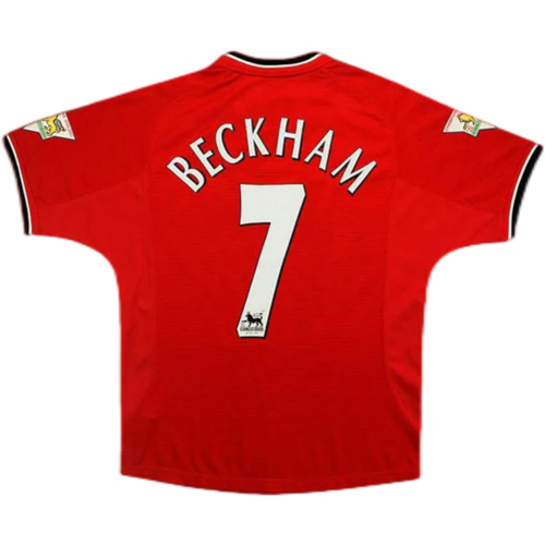 Manchester United BECKHAM #7 Retro Jersey Home 2000/02