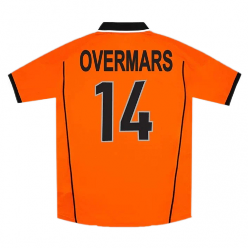 OVERMARS #14 Retro Netherlands Home Jersey World Cup 1998