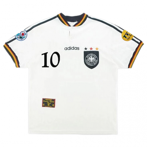 Germany MATTHÄUS #10 Retro Jersey Home Euro Cup 1996