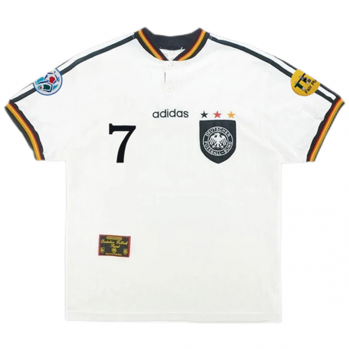 Germany MÖLLER #7 Retro Jersey Home Euro Cup 1996