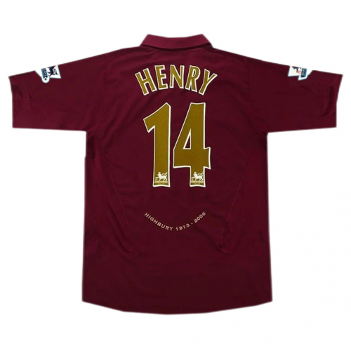 Arsenal Henry #14 Retro Jersey Home 2005/06