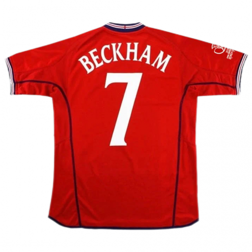 Beckham #7 England  Retro Away Jersey World Cup 2002