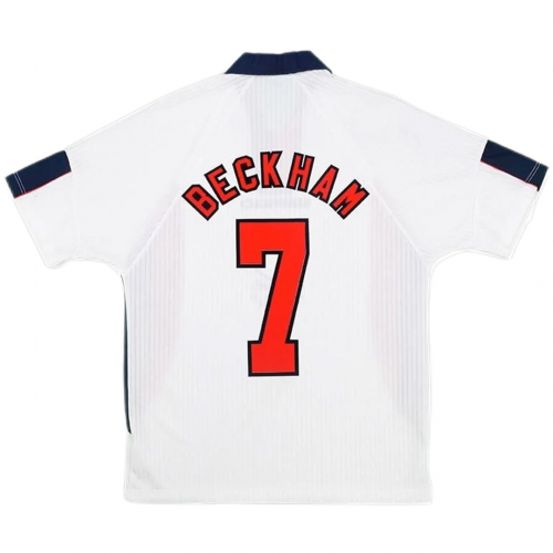 England Beckham #7 Retro Jersey Home Replica World Cup 1998