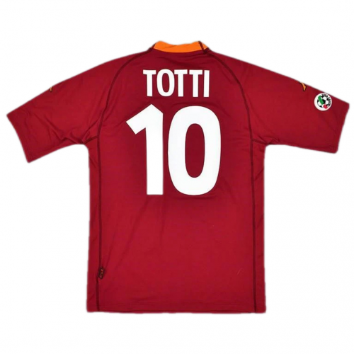 Roma Totti #10 Retro Jersey Home 2000/01