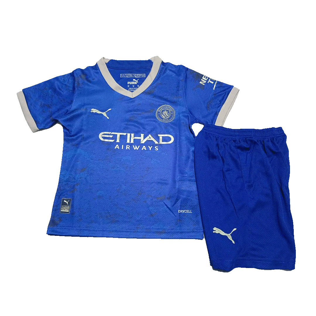 Manchester City Kids Blue Goalkeeper Shirt 2022/23