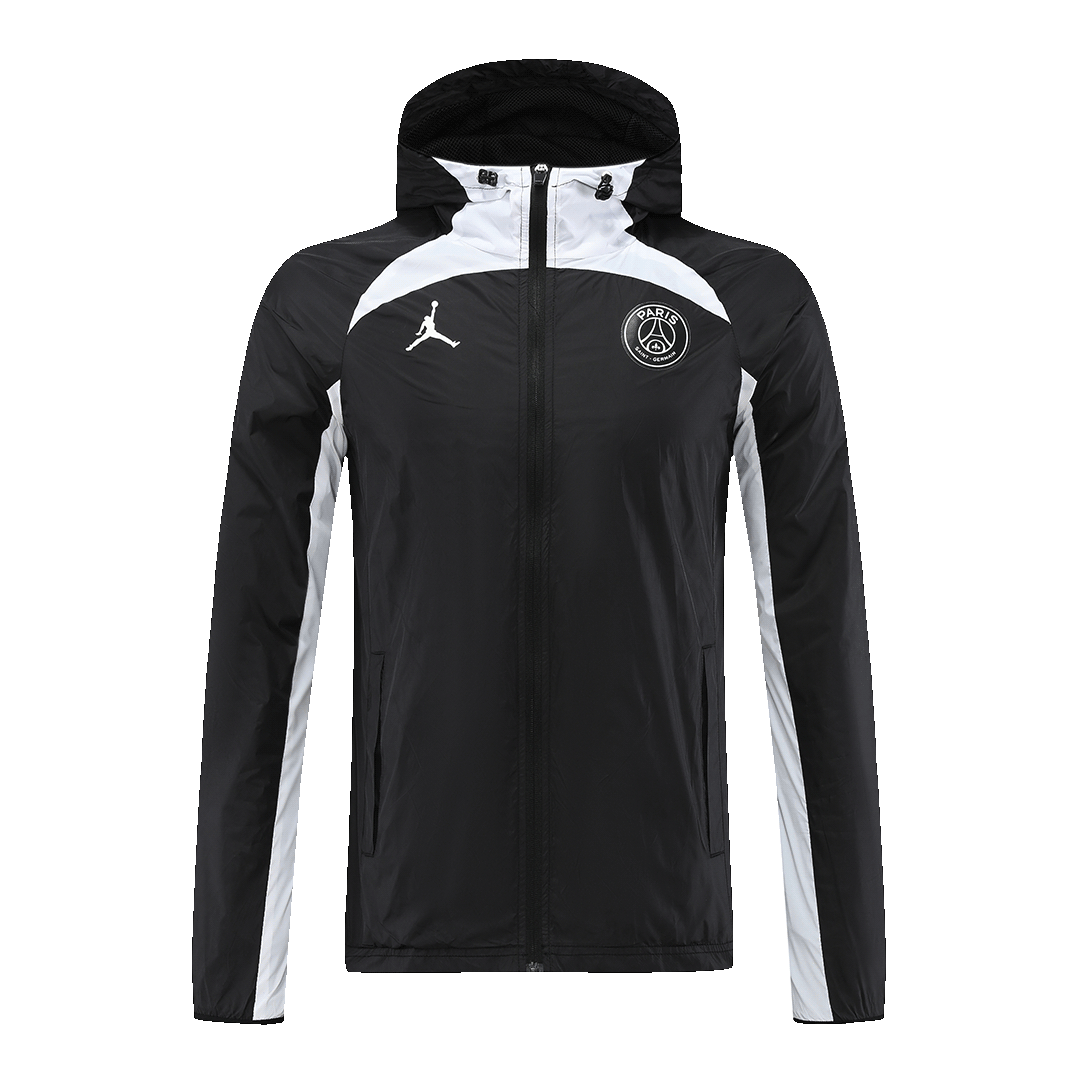 PSG Windbreaker Hoodie Jacket Black 2022/23