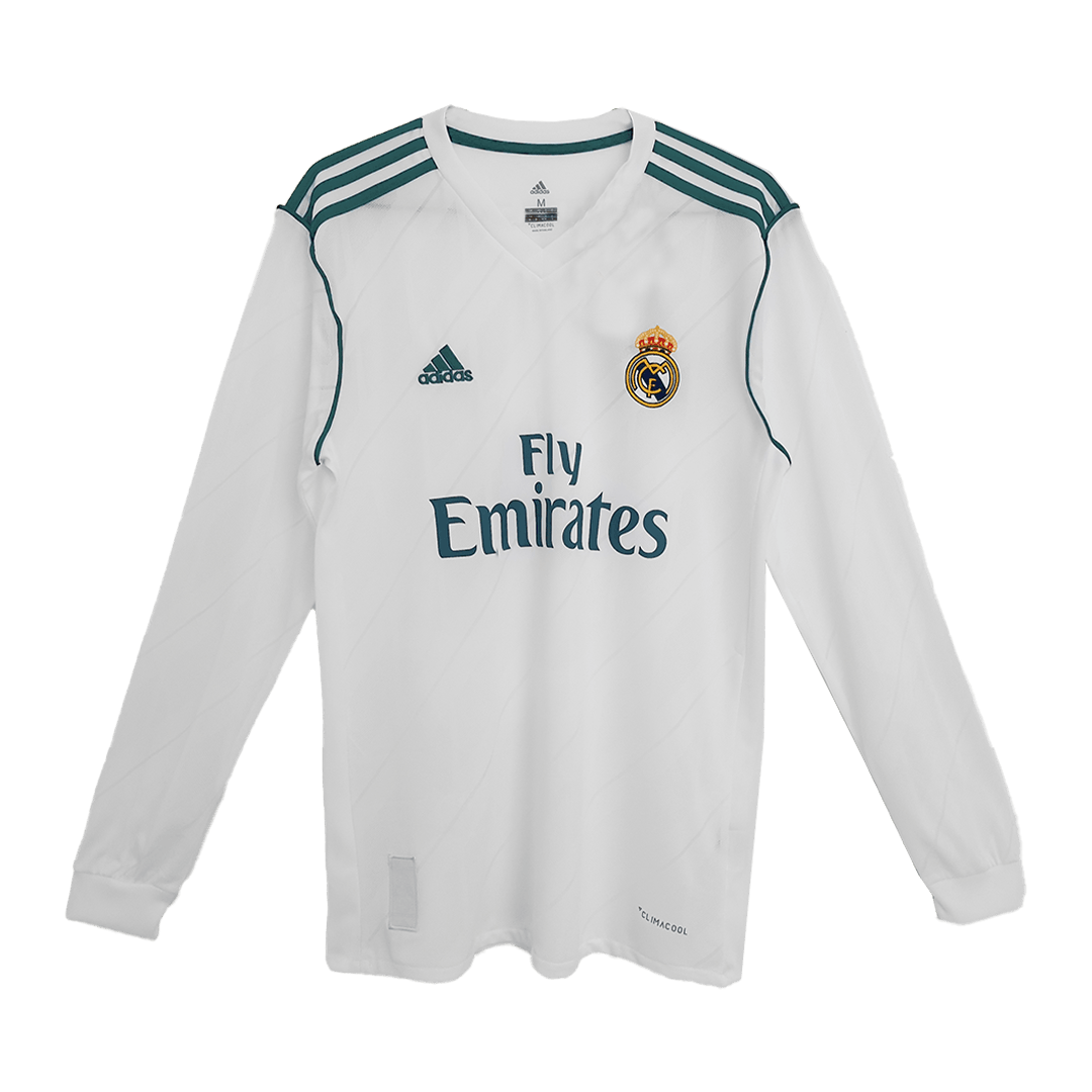 RONALDO #7 Retro Real Madrid Home Long Sleeve Jersey 2017/18