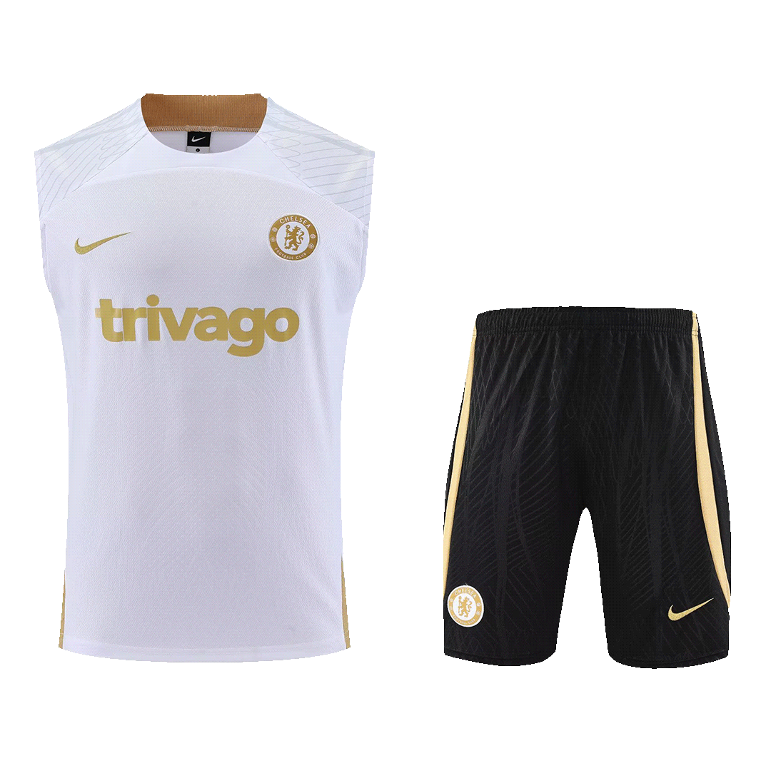 Chelsea Sleeveless Training Kit (Top+Shorts) White 2022/23