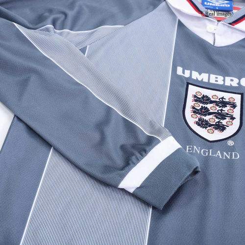 England Retro Away Long Sleeve Jersey Replica Euro Cup 1996