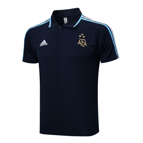Argentina Polo Shirt Retro Version Navy 2023