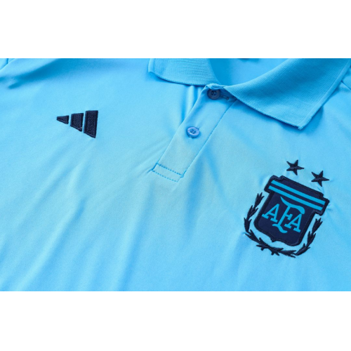 Argentina Three Stars Polo Shirt Blue 2023
