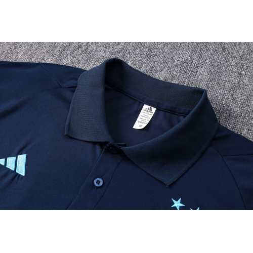Argentina Three Stars Polo Shirt Navy 2023