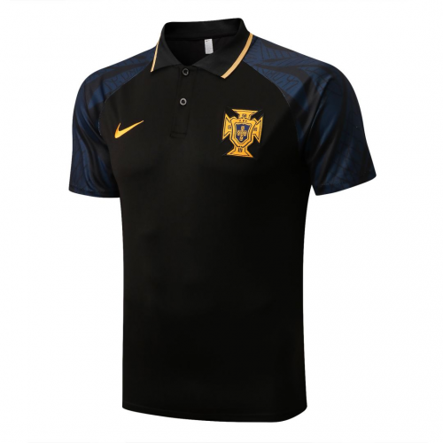 Portugal Polo Shirt Black 2022 23 MineJerseys