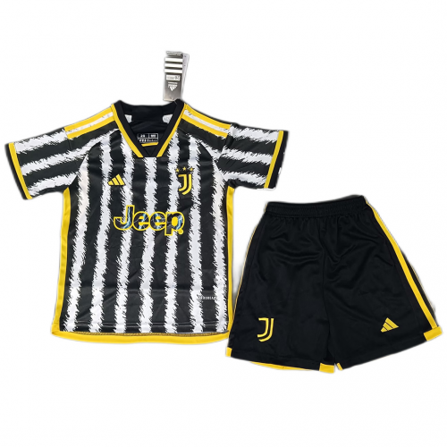 Juventus No33 Evra Home Long Sleeves Kid Jersey