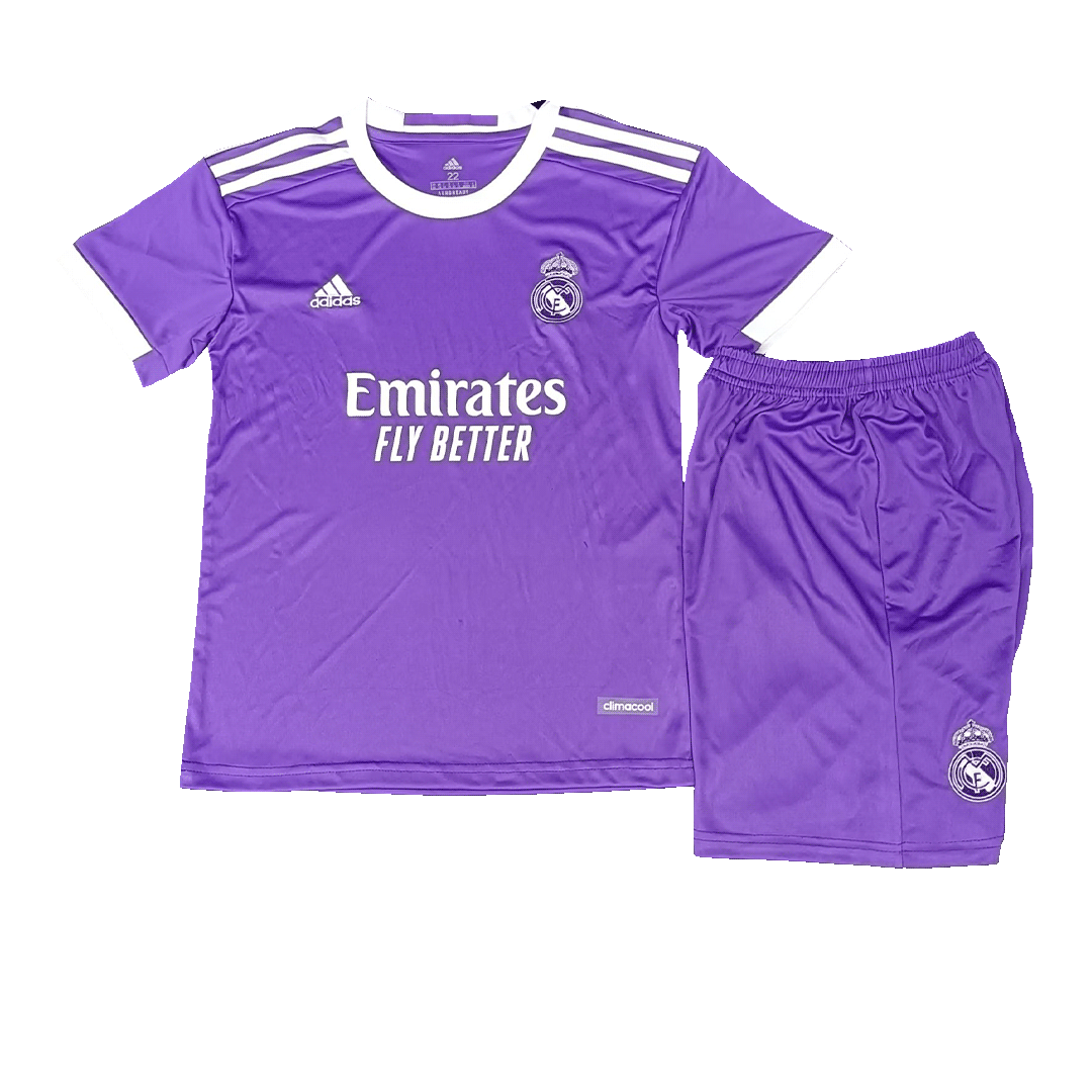 Conjunto oficial niño Real segunda, Real Madrid 2016/17 juego niño, Mini  Kit morado Real Oficial