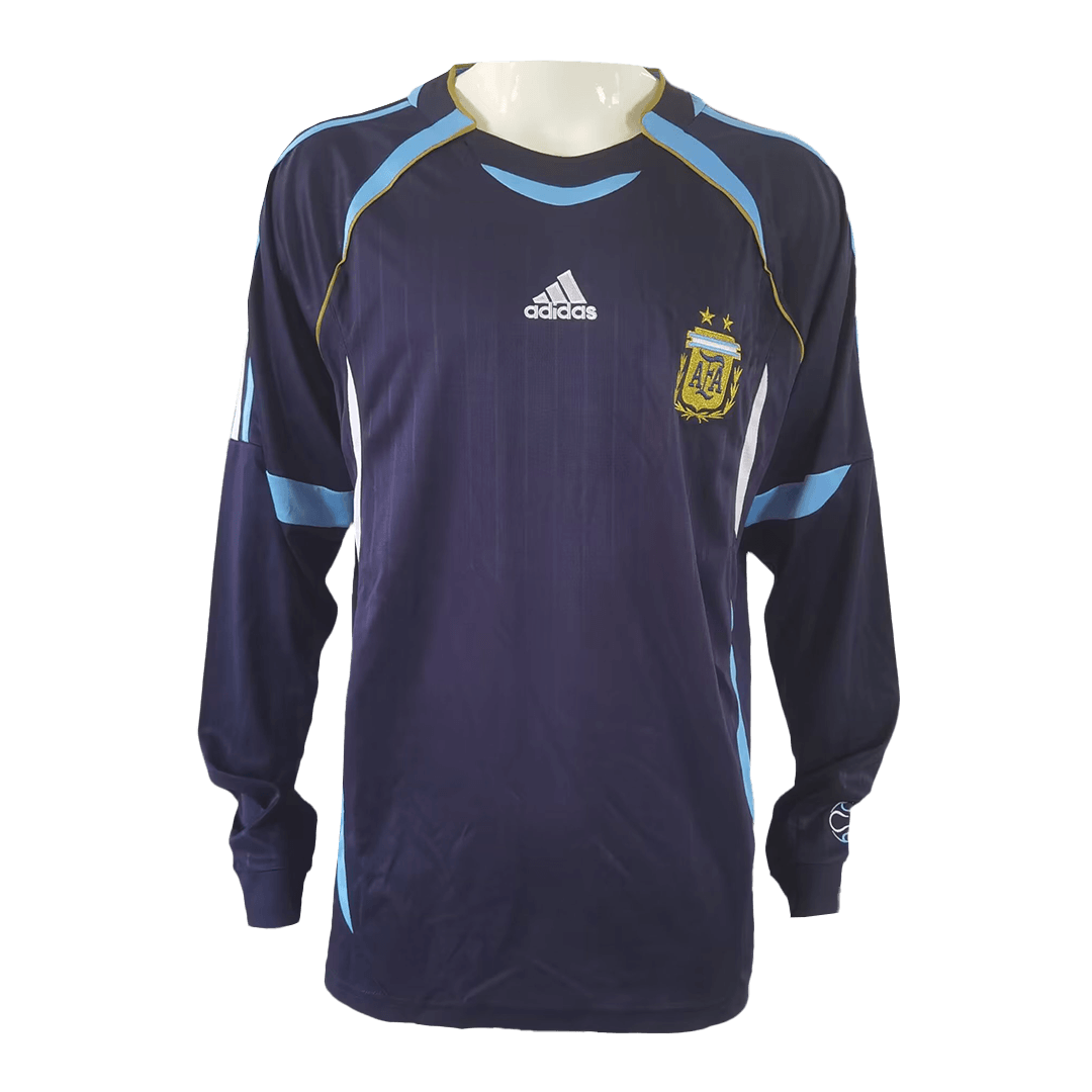 Retro Argentina Away Long Sleeve Jersey 2006