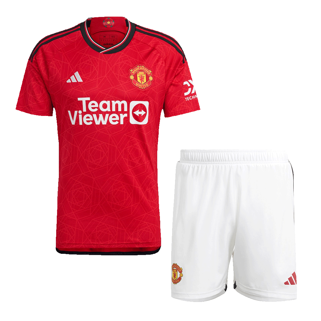 Manchester United Home Player Version Kit Jersey+Shorts 2023/24
