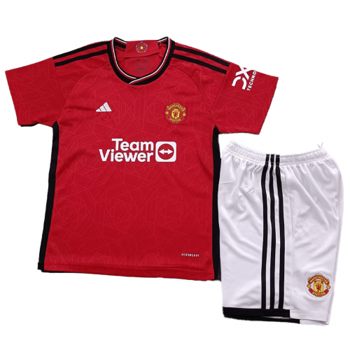 Kids Manchester United Jersey Home Kit 2023/24