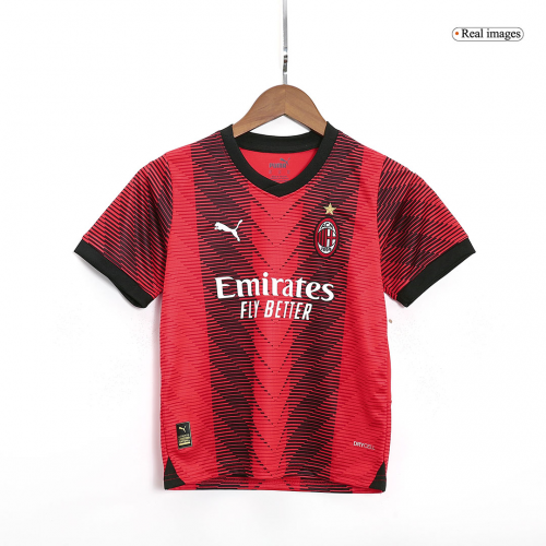Kids AC Milan Home Jersey Kit 2023/24