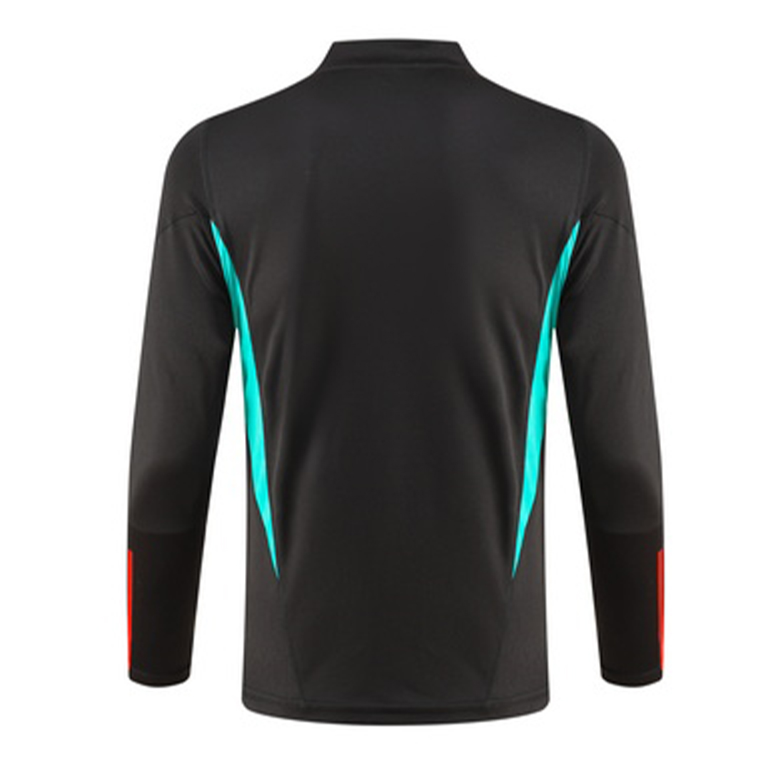 Manchester United Zipper Sweatshirt Kit(Top+Pants) Black 2023/24
