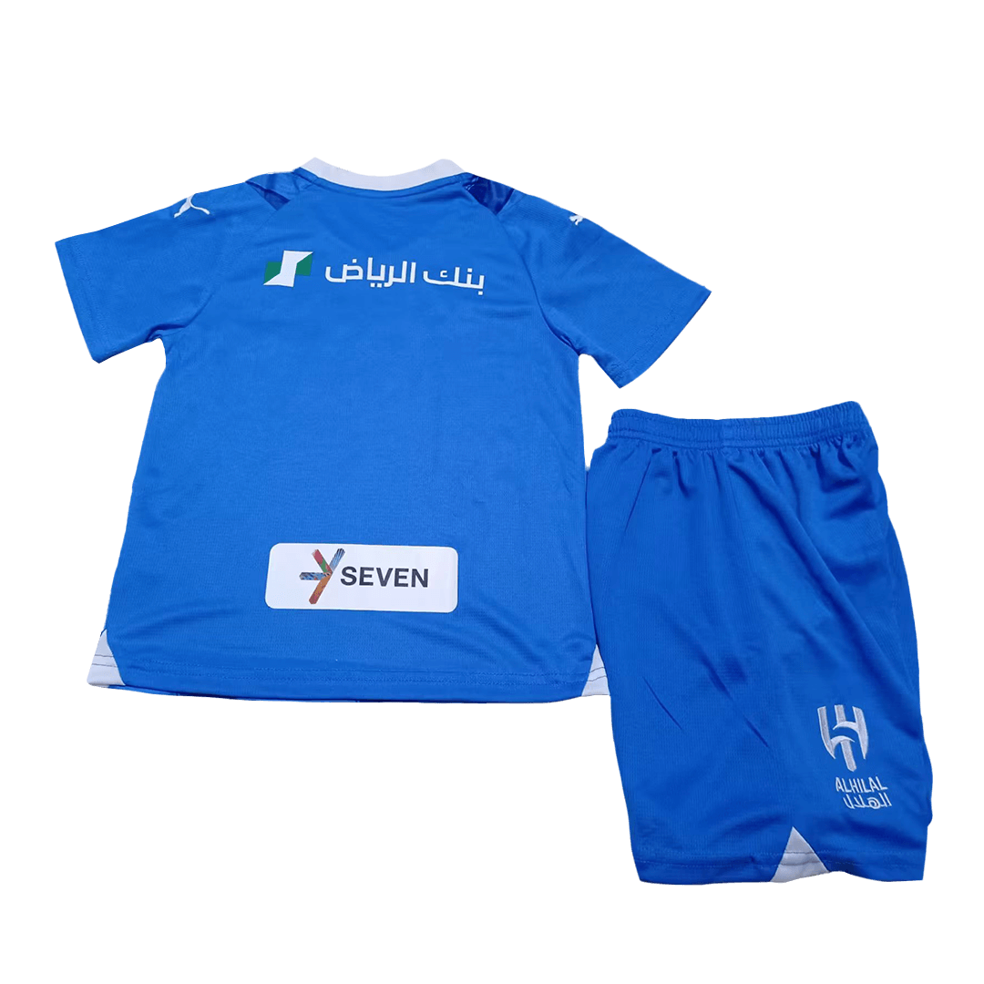 Kids Al Hilal Home Whole Jersey Kit(Jersey+Shorts+Socks) 2023/24