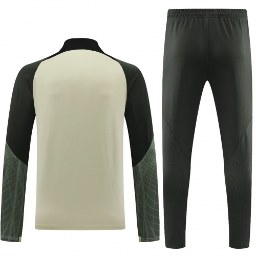 Barcelona Zipper Sweatshirt Kit(Top+Pants) Green 2023/24