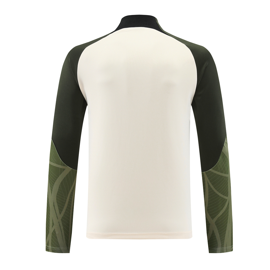 Barcelona Zipper Sweatshirt Kit(Top+Pants) White 2023/24