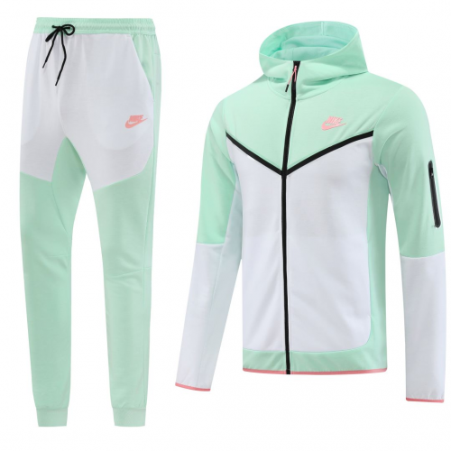 Customize Hoodie Training Kit (Jacket+Pants) Green&White