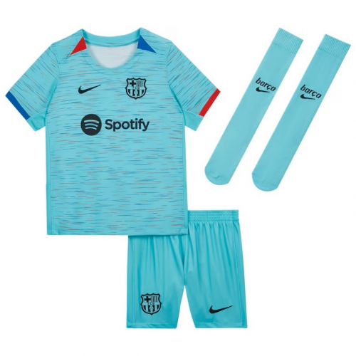 Kids Barcelona Third Whole Kit(Jersey+Shorts+Socks) 2023/24