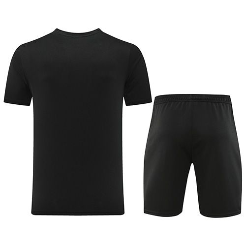 Customize Team Jersey Kit(Shirt+Short) Black&Yellow AD02