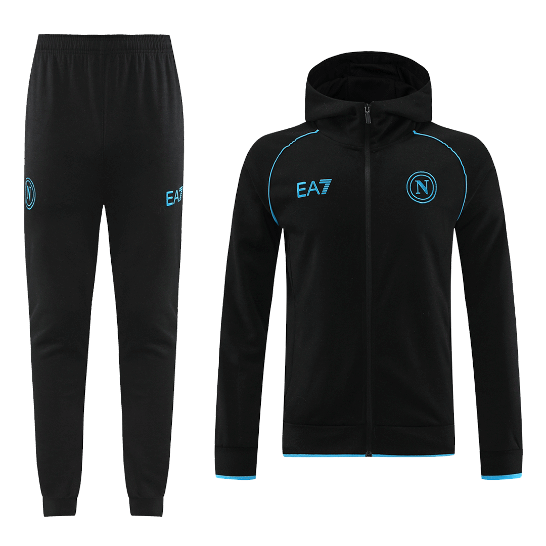 Napoli Hoodie Training Kit (Jacket+Pants) Black 2023/24