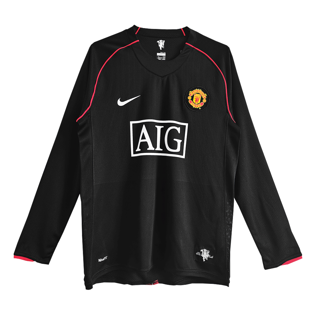 Manchester United No18 Young Sec Away Long Sleeves Soccer Club Jersey