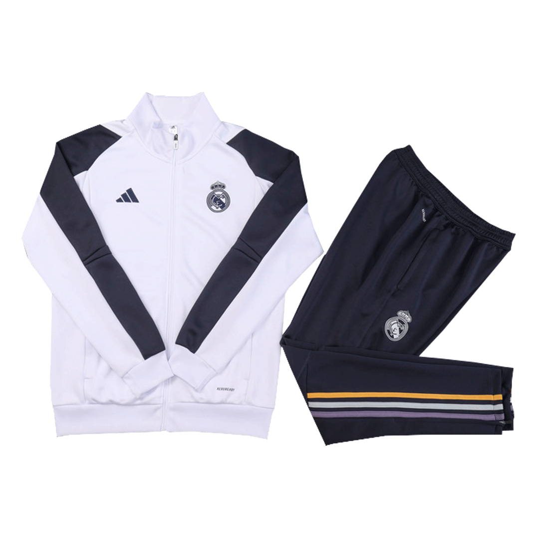 Kids Real Madrid Training Kit (Jacket+Pants) White 2023/24