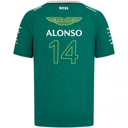 Aston Martin Aramco Cognizant F1 Racing Team Fernando Alonso Driver T-Shirt 2024