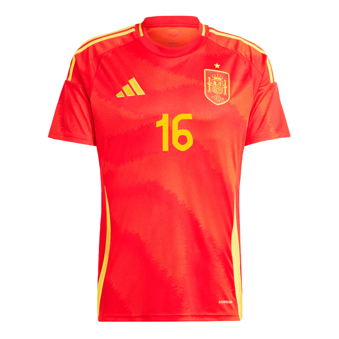 RODRIGO #16 Spain Home Jersey Euro 2024