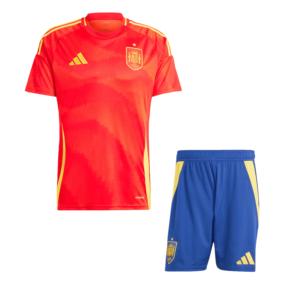 Men's Spain Home Kit(Jersey+Shorts) Euro 2024