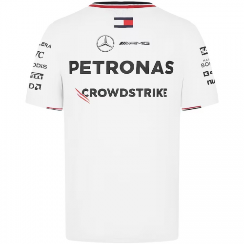 [Supper Replica] Mercedes AMG Petronas F1 Team Driver T-Shirt - White 2024
