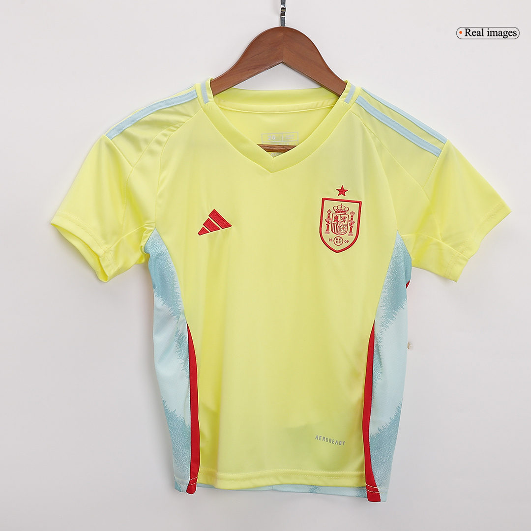 Kids Spain Away Full Jersey Kit Euro 2024