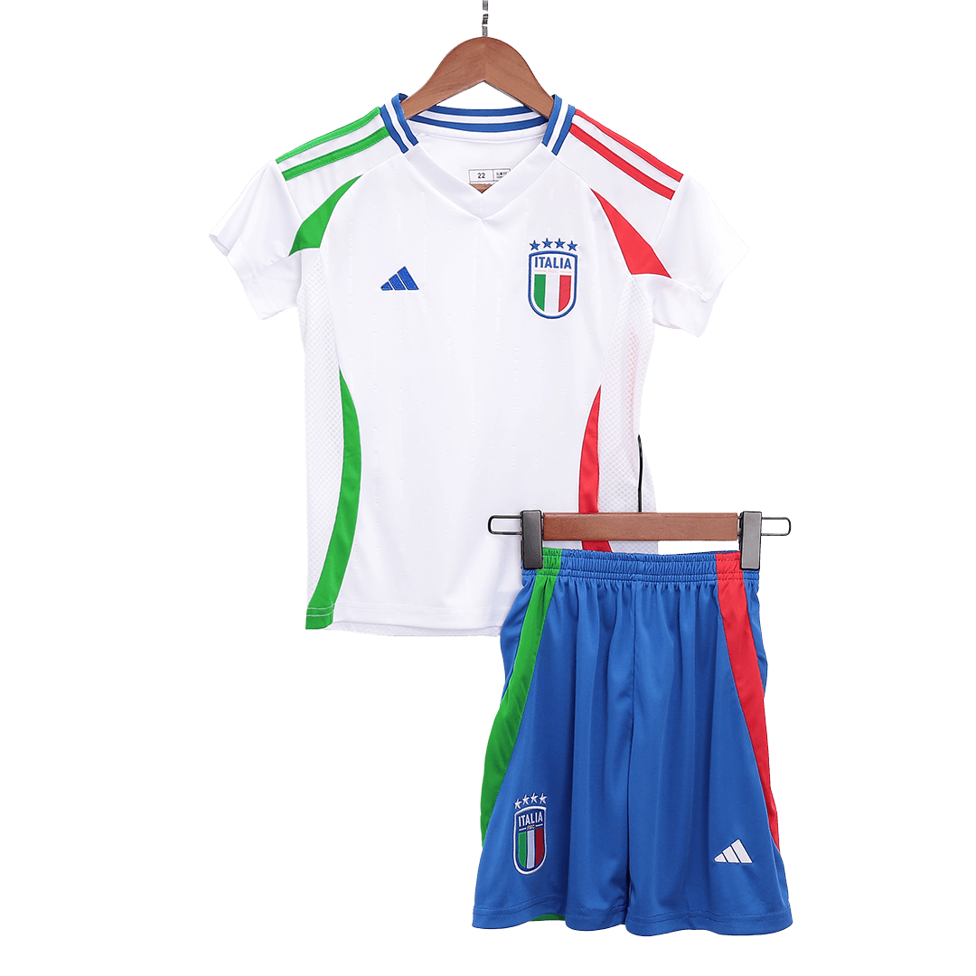 Kids Italy Away Full Jersey Kit Euro 2024