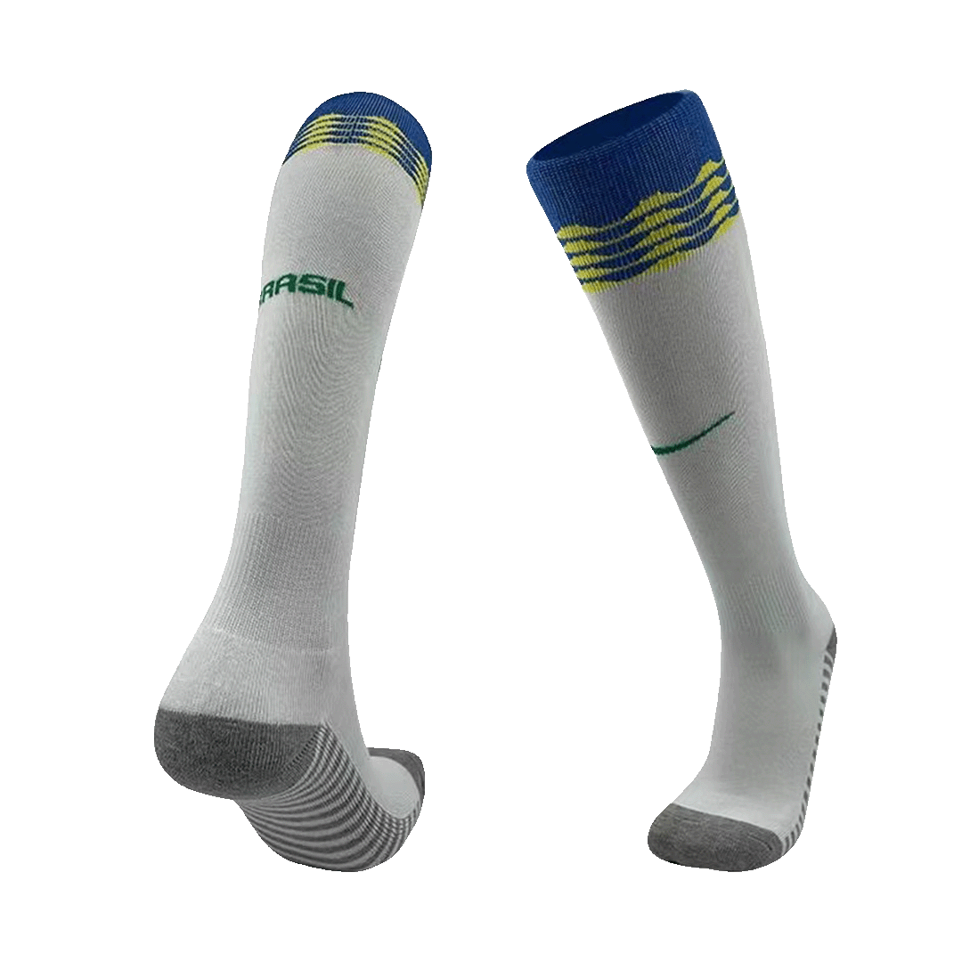 Kids Brazil Home Soccer Socks 2024