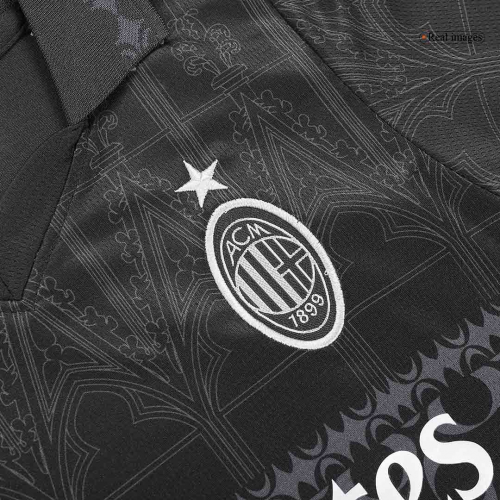 Kids AC Milan x Pleasures Fourth Dark Version Kit 2023/24