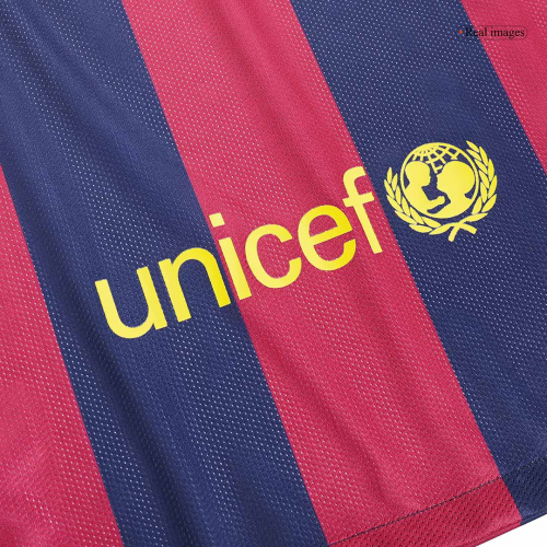 Neymar JR #11 Barcelona Home Long Sleeve Retro Jersey 2014/15