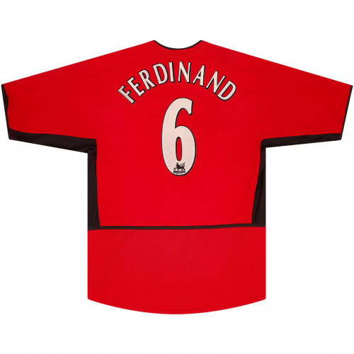 Ferdinand #6 Manchester United Retro Jersey Home 2002/04