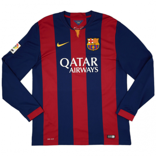 Retro Barcelona Home Long Sleeve Jersey 2014/15