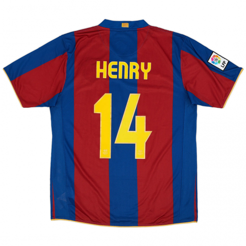 Henry #14 Barcelona Retro Home Jersey 50-Years Anniversary 2007/08